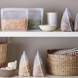 image of beat pantry storage of silicone storage bags