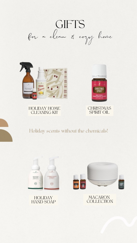 young living gift guide for a clean and cozy home flyer