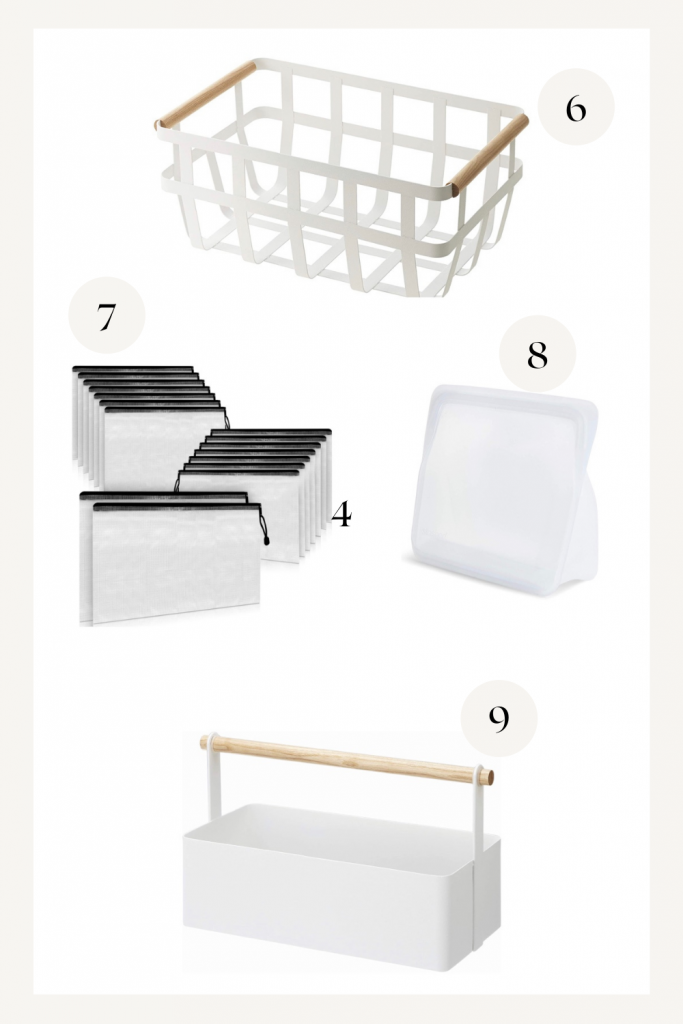 useful and beautiful amazon finds graphic of organizing products