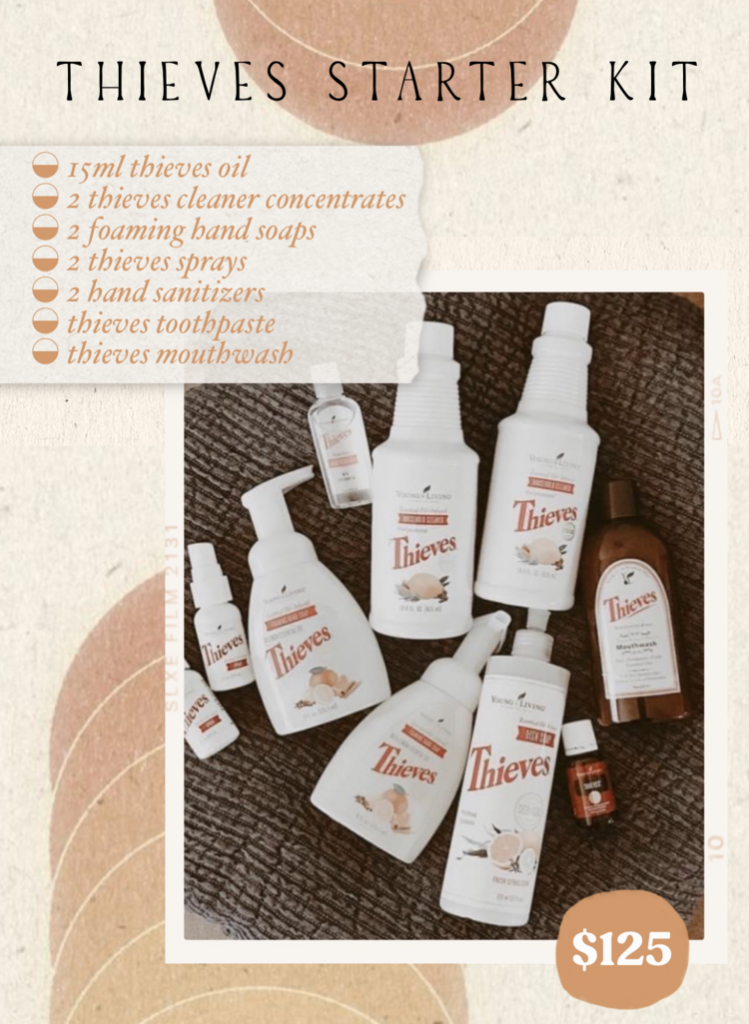Young living thieves cleaning bundle graphic