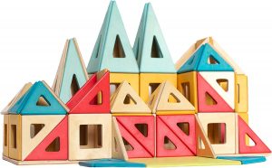wooden magnetic tiles toy