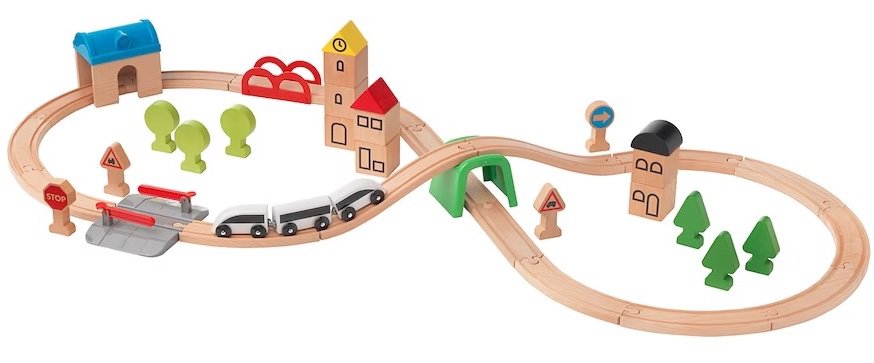 ikea wooden train set