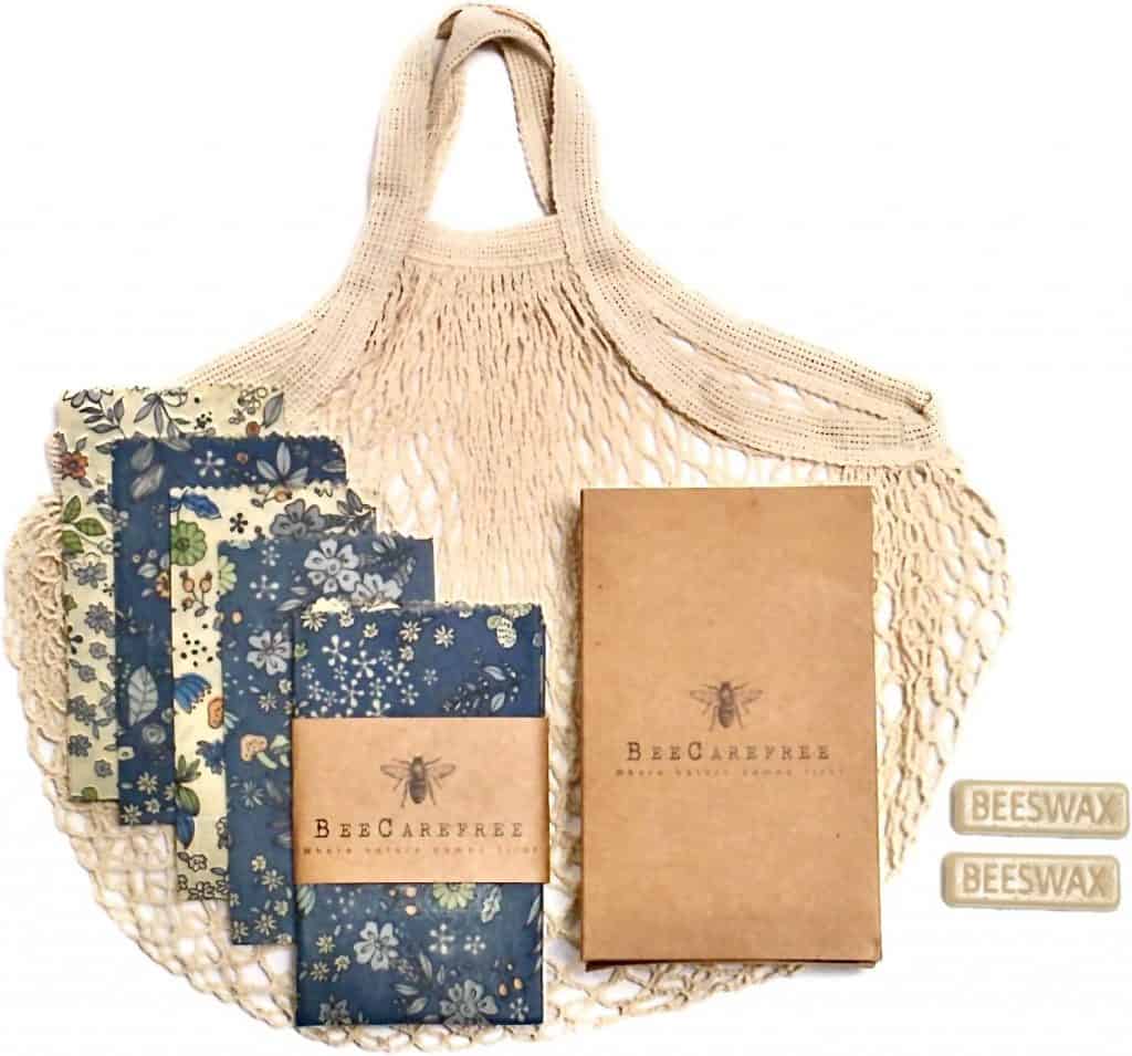 image of tote and beeswax wraps for reducing waste