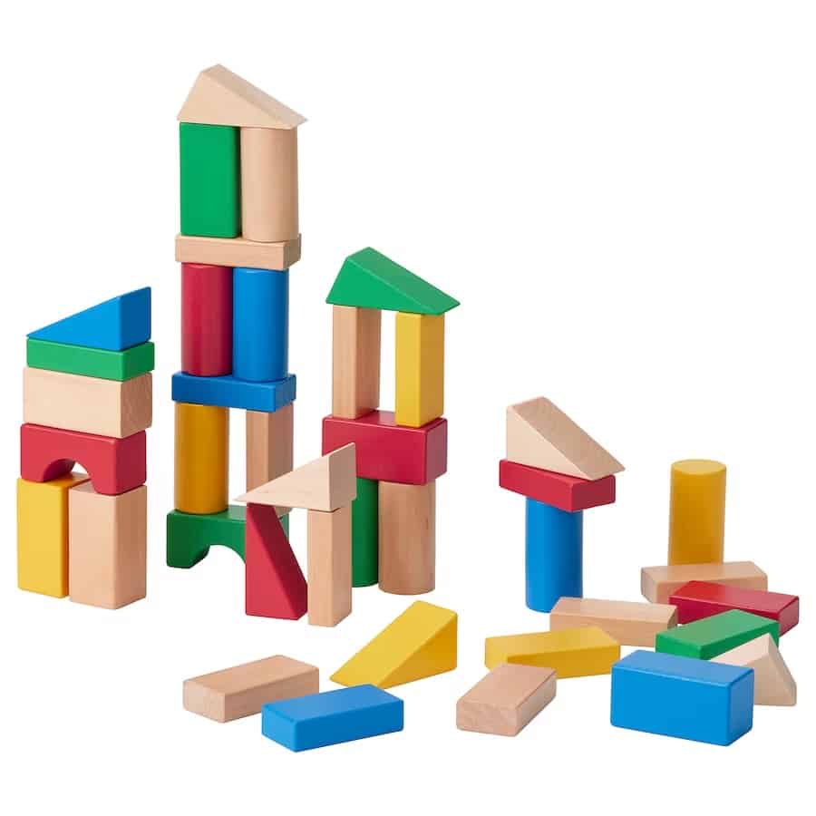 ikea wooden building block set