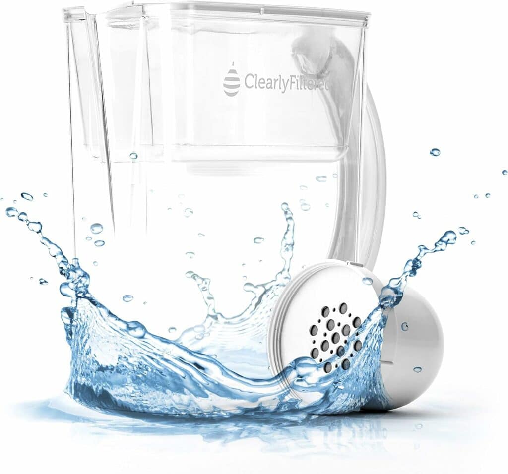 image of clearly filtered brand water filter with pitcher